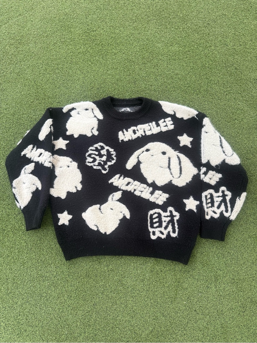 RARE CHINESE BRAND MORELLEE SANRIO CUTE BOHO INDIE HELLO KITTY CASHMERE SWEATER
